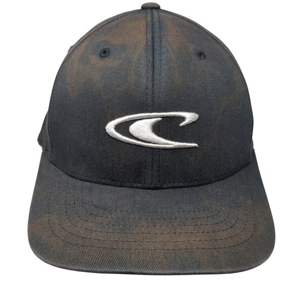 O'Neill Fitted Baseball Cap Black XL Embroidered Vented Holes Flexfit Yupoong - Picture 1 of 9